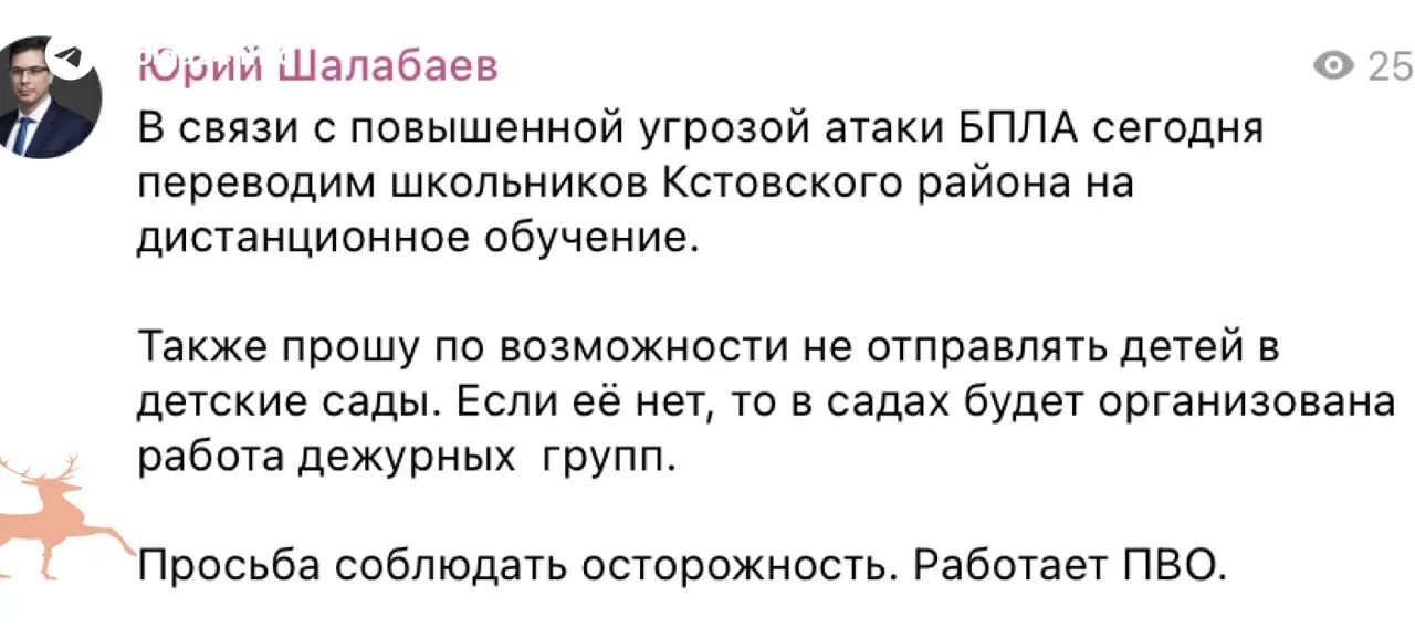 Мэр&nbsp;Нижнего Новгорода попросил временно не&nbsp;водить детей в&nbsp;детсады из‑за&nbsp;угрозы БПЛА