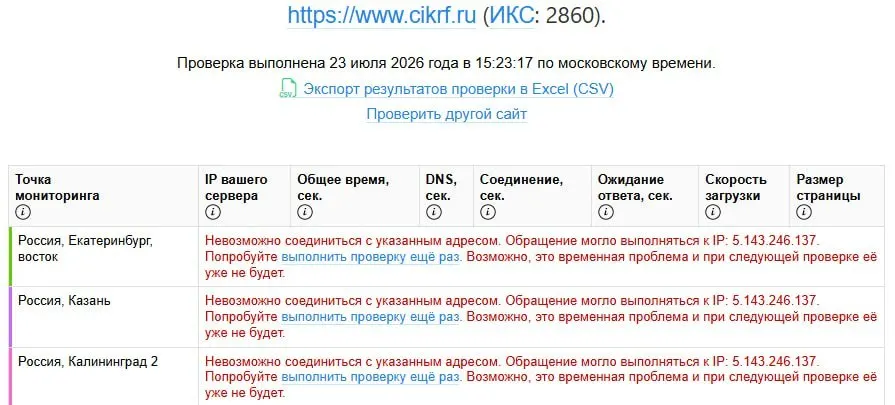 Сайт Центральной избирательной комиссии перестал открываться для пользователей по всему миру после публикации деклараций кандидатов в Госдуму 21–22 июля. Официальных комментариев от регулятора пока нет.